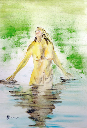 A285-Bien-&ecirc;tre-Aquarelle: 62x42 (80x60)-550