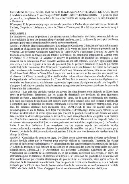 Conditions g&eacute;n&eacute;rales de vente