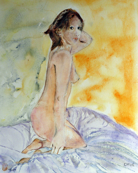 A114-Les yeux noirs-Aquarelle: 50x40 (70x50)-500�