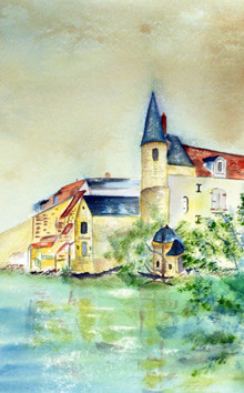 A267-A Loches-Aquarelle: 50x30-450�