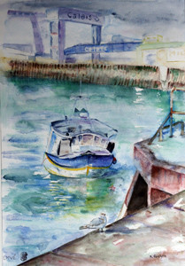 Accostage-Aquarelle: 60x40 (80x60)-450�