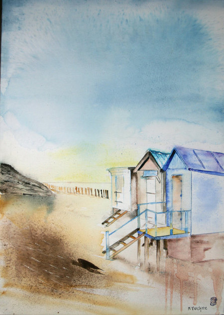 A446:Chalets-Aquarelle: 71x50-ND