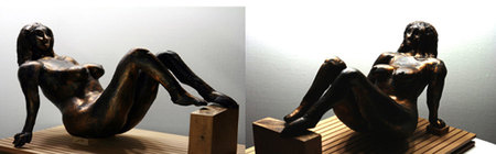 Attitude-1-(Pl&acirc;tre patin&eacute;) H: 23 cm