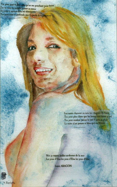 A270-Les yeux d'Elsa-Aquarelle: 54x34 (70x50)-450�