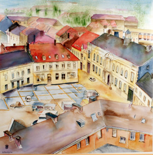 A281-Regard-Aquarelle: 70x70 (90x90)-600�