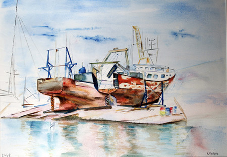 A119-Radoub-Aquarelle: 50x70 (60x80)-500�