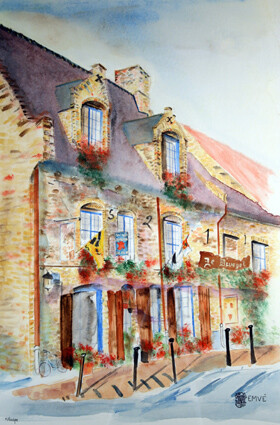 A216-Bergues-Le Bruegel-Aquarelle: 60x40 (80x60)-450