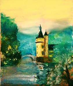 Ref:H382-Vieille demeure-Huile: 46x38-300�