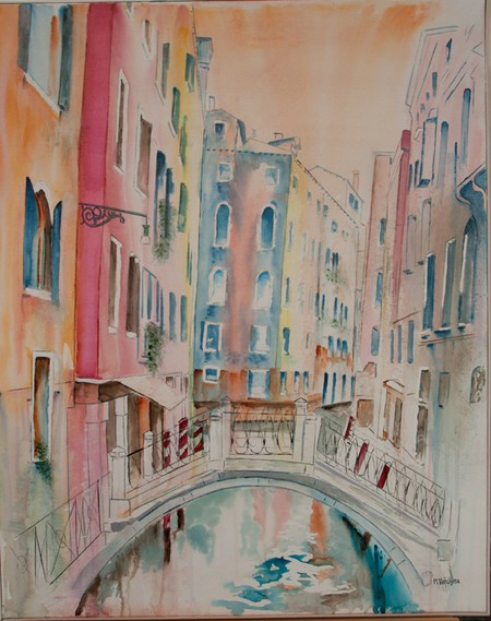 Ref:A454-Venise-1-Aquarelle: 81x65-500�