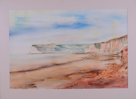 A317-Trait de c&ocirc;te-Aquarelle: 45x65 (60x80)-450�