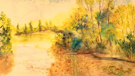 Marais1-Aquarelle: 30x50 (50x70)