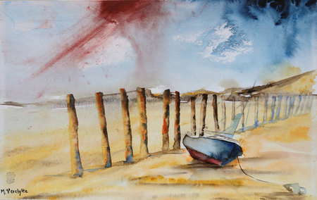 A442-Marine N&deg;1-Aquarelle: 35x55-ND