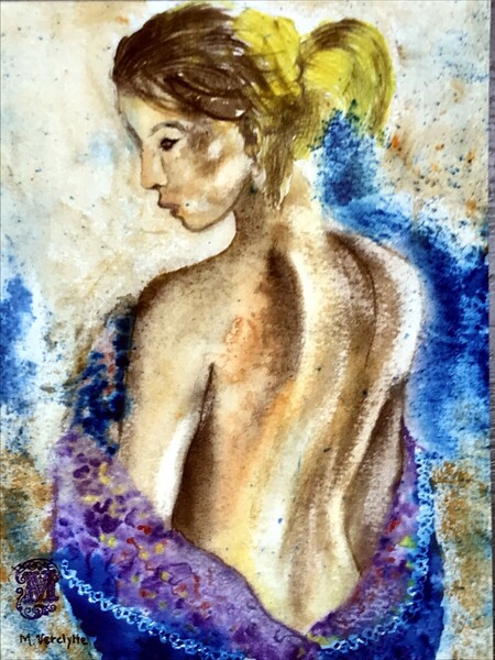 R&eacute;f: A501-Dentelles-Aquarelle 24x18