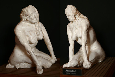 Attitude-2-(Pl&acirc;tre patin&eacute;) H: 35 cm