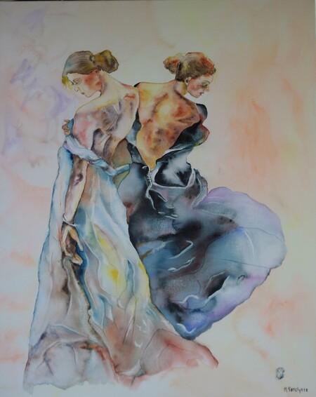 R&eacute;f: A496-El&eacute;gance-Aquarelle 81x65