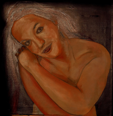 Ref:H415-Laura-Huile sur toile: 50x50-400�