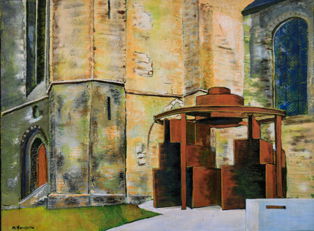 Ref:H426-Entr&eacute;e en mati&egrave;re-Huile sur toile: 60x80-550�