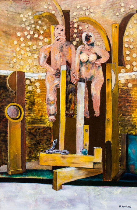 Ref:H427-Avant le p&eacute;ch&eacute;-Huile sur panneau: 120x80-1000