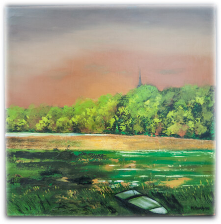 Ref:H438-Loire-3-Huile sur toile: 50x50-400�