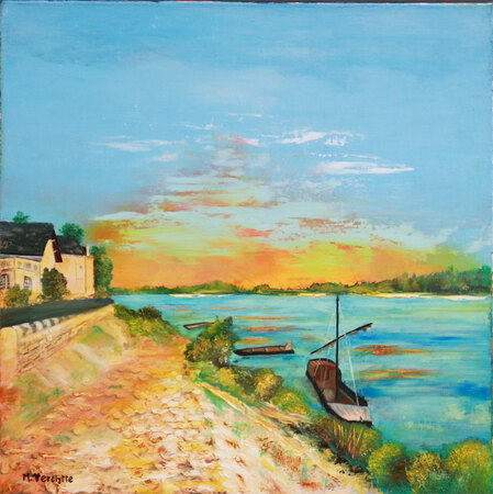 Ref:H443-Loire-6-Huile sur toile: 50x50-400�