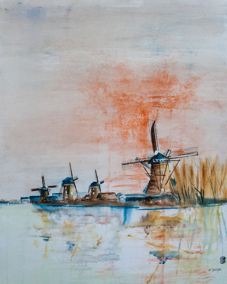A465-Kinderdijk-1-Aquarelle: 81x65-500�